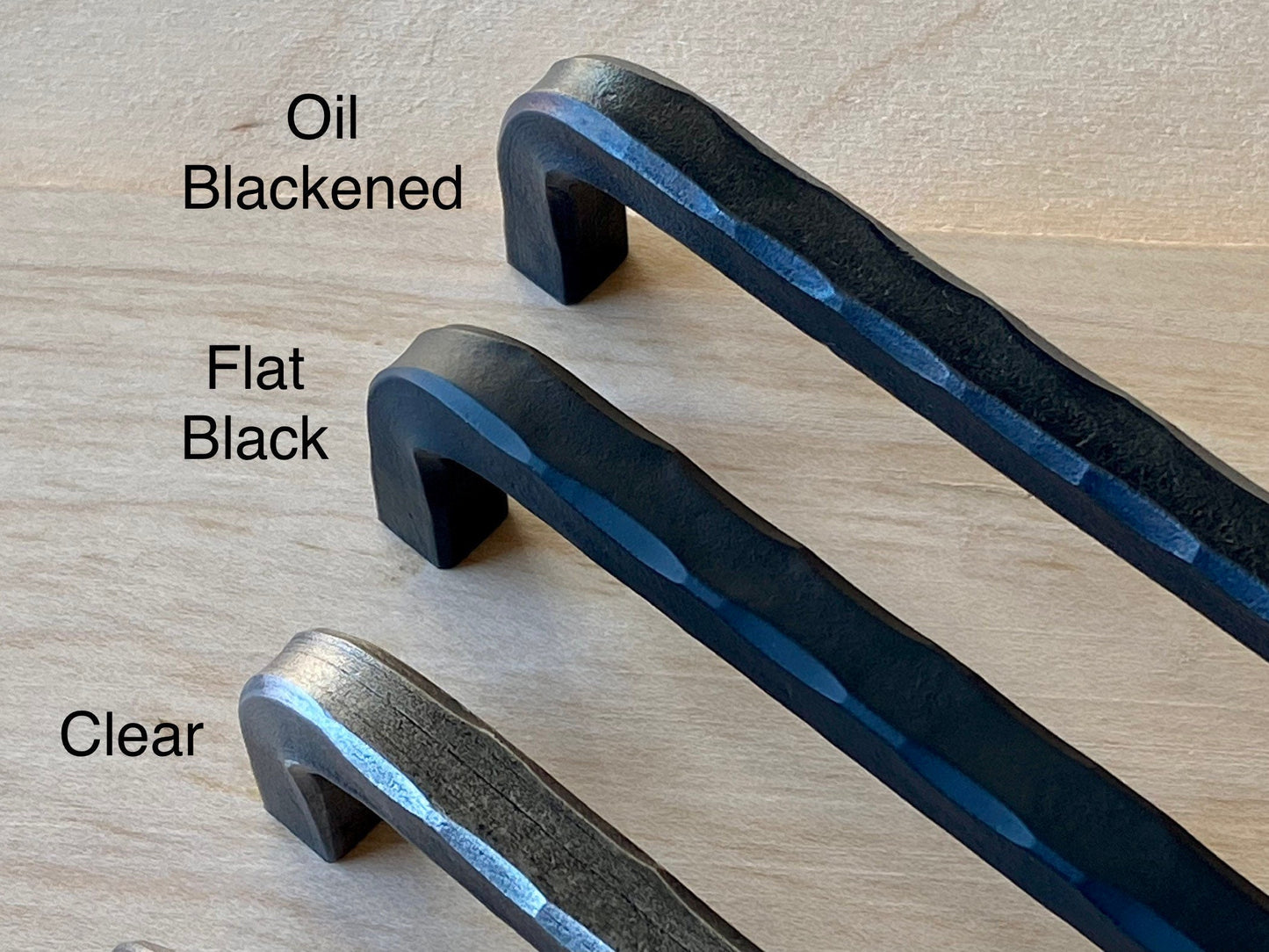 Hand forged hammered cabinet pulls. Farmhouse, industrial, modern, studio and, rustic pulls.