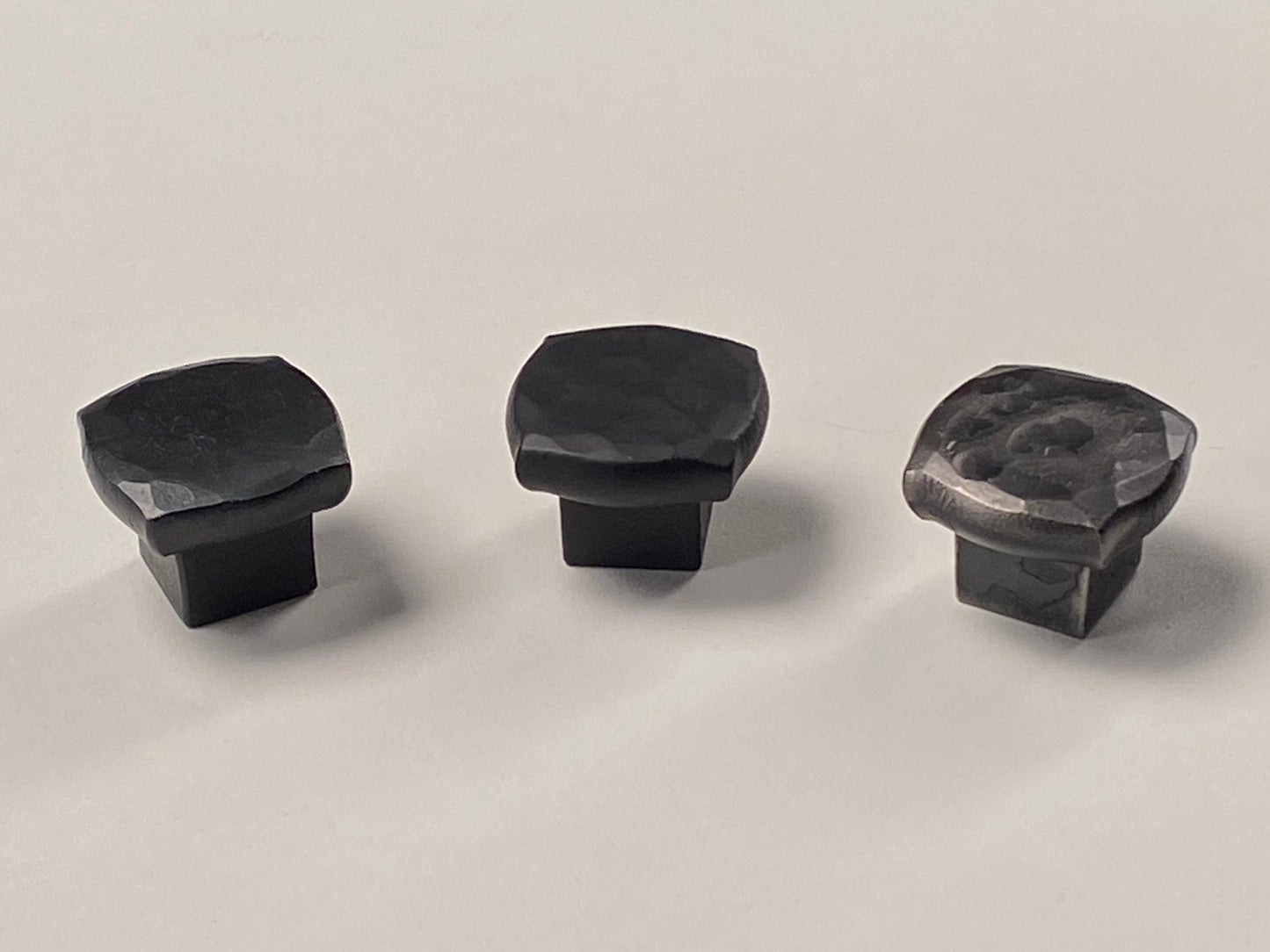 Hand forged hammered cabinet pulls. Farmhouse, industrial, modern, studio and, rustic pulls.